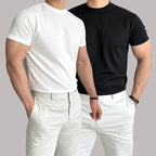Mens Gym Training 95% cotton 5% spandex Tshirt 9035 print logo 7