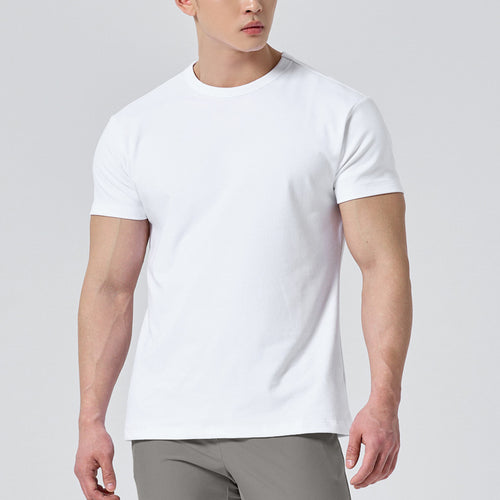 Mens Activewear Fitness 95% cotton 5% spandex Tshirt 9047 print logo 1