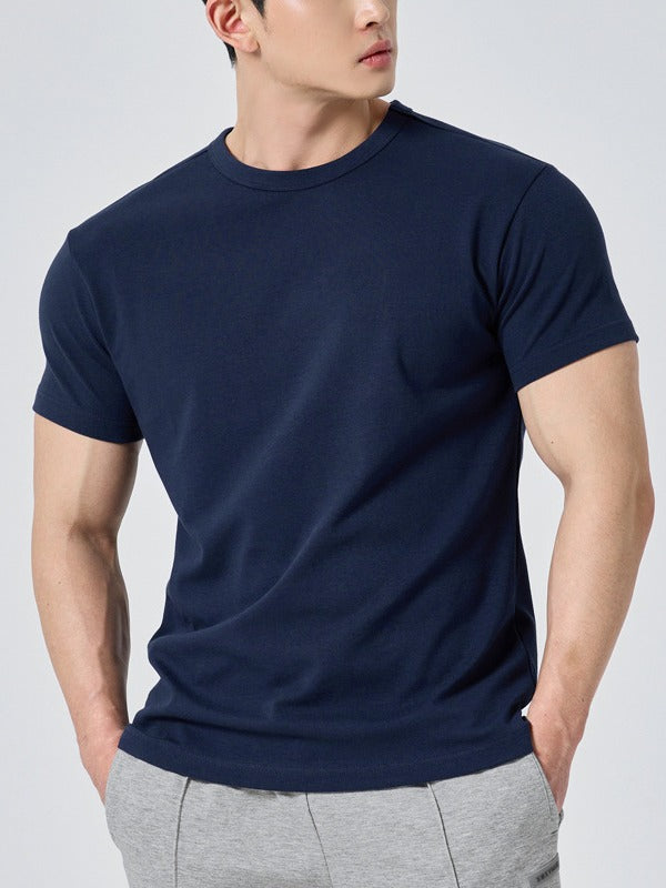 Mens Activewear Fitness 95% cotton 5% spandex Tshirt 9047 print logo 12