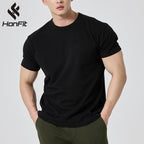 Mens Activewear Fitness 95% cotton 5% spandex Tshirt 9047 print logo 15