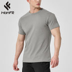 Mens Activewear Fitness 95% cotton 5% spandex Tshirt 9047 print logo 17