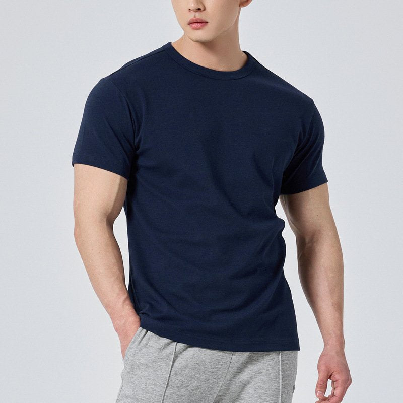 Mens Activewear Fitness 95% cotton 5% spandex Tshirt 9047 print logo 22
