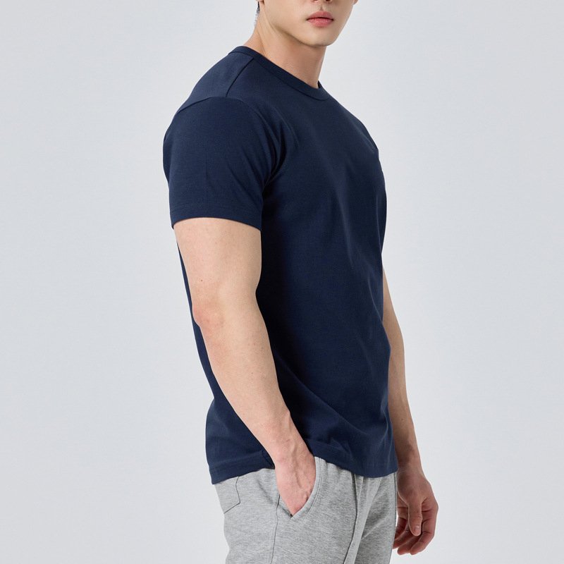 Mens Activewear Fitness 95% cotton 5% spandex Tshirt 9047 print logo 23