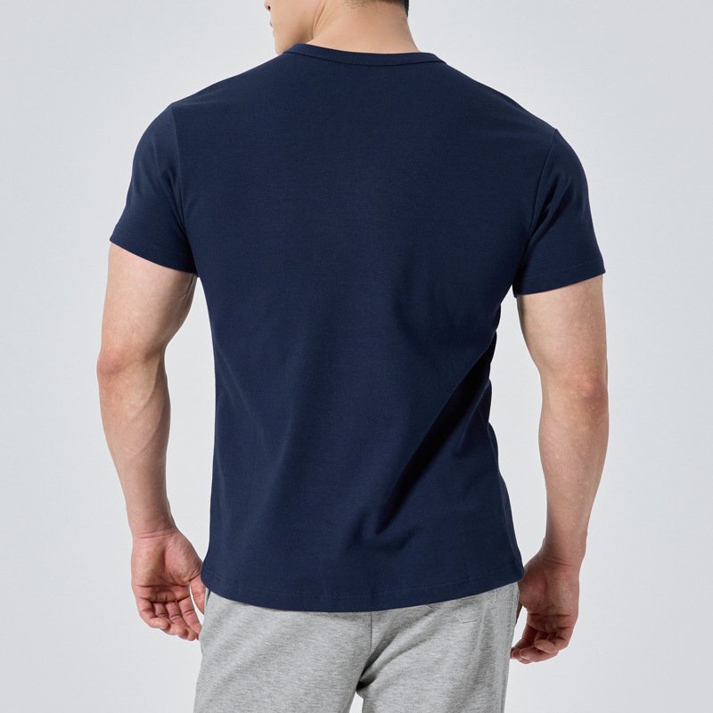 Mens Activewear Fitness 95% cotton 5% spandex Tshirt 9047 print logo 24