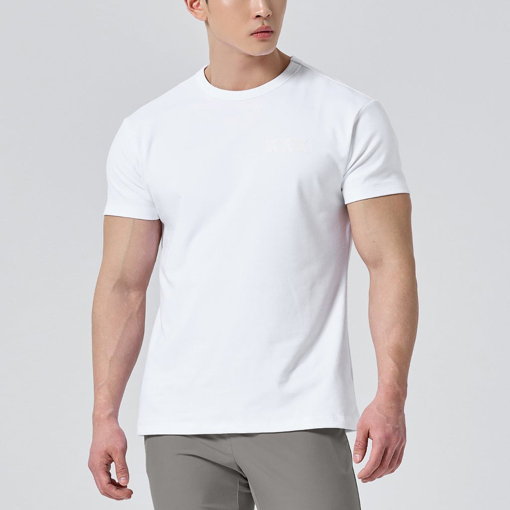 Mens Activewear Fitness 95% cotton 5% spandex Tshirt 9047 print logo 26
