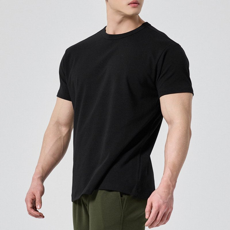 Mens Activewear Fitness 95% cotton 5% spandex Tshirt 9047 print logo 30