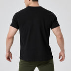 Mens Activewear Fitness 95% cotton 5% spandex Tshirt 9047 print logo 31
