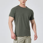 Mens Activewear Fitness 95% cotton 5% spandex Tshirt 9047 print logo 33