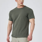 Mens Activewear Fitness 95% cotton 5% spandex Tshirt 9047 print logo 34