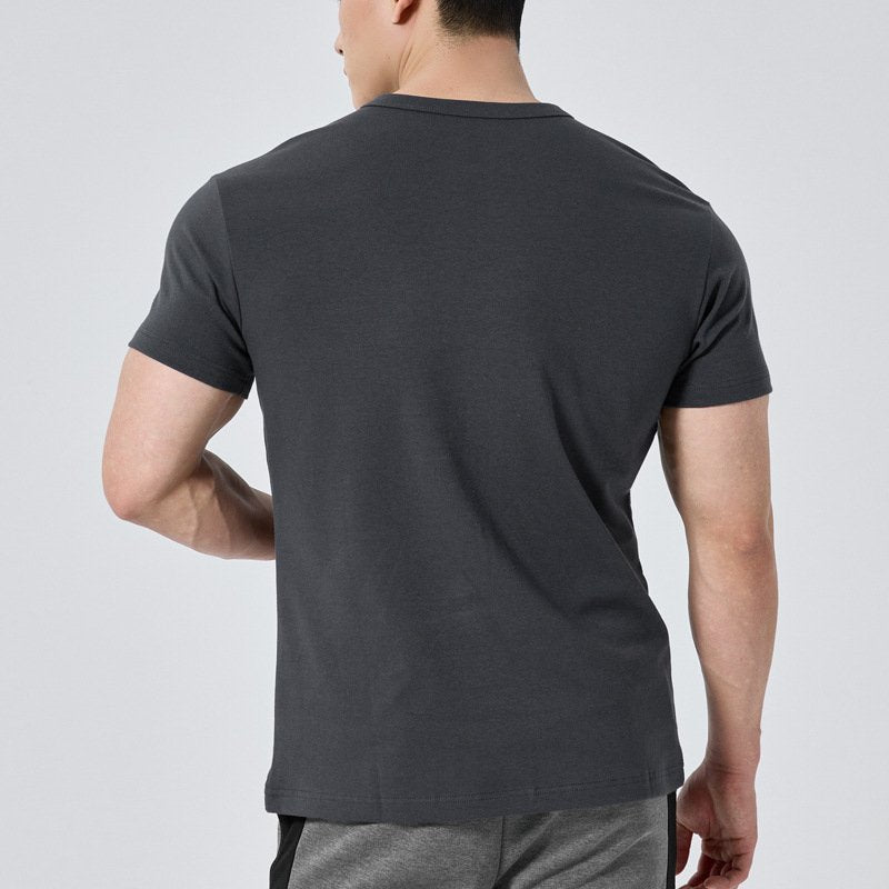 Mens Activewear Fitness 95% cotton 5% spandex Tshirt 9047 print logo 41