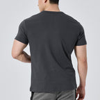 Mens Activewear Fitness 95% cotton 5% spandex Tshirt 9047 print logo 41