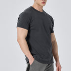 Mens Activewear Fitness 95% cotton 5% spandex Tshirt 9047 print logo 42