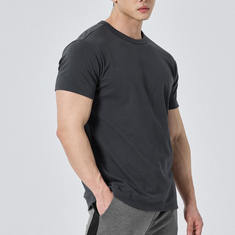 Mens Activewear Fitness 95% cotton 5% spandex Tshirt 9047 print logo 42