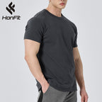 Mens Activewear Fitness 95% cotton 5% spandex Tshirt 9047 print logo 43