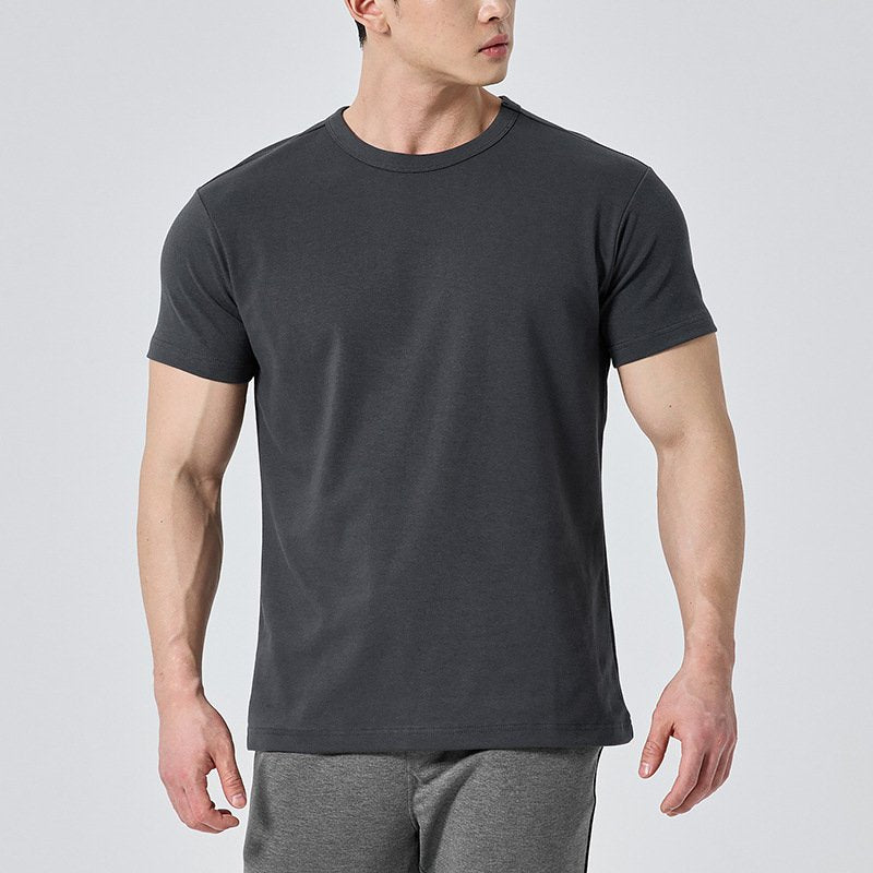Mens Activewear Fitness 95% cotton 5% spandex Tshirt 9047 print logo 8