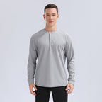 Mens Sports Workout 100%Polyester  Long Sleeve Shirt 9155 print logo 1