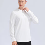 Mens Sports Workout 100%Polyester  Long Sleeve Shirt 9155 print logo 17