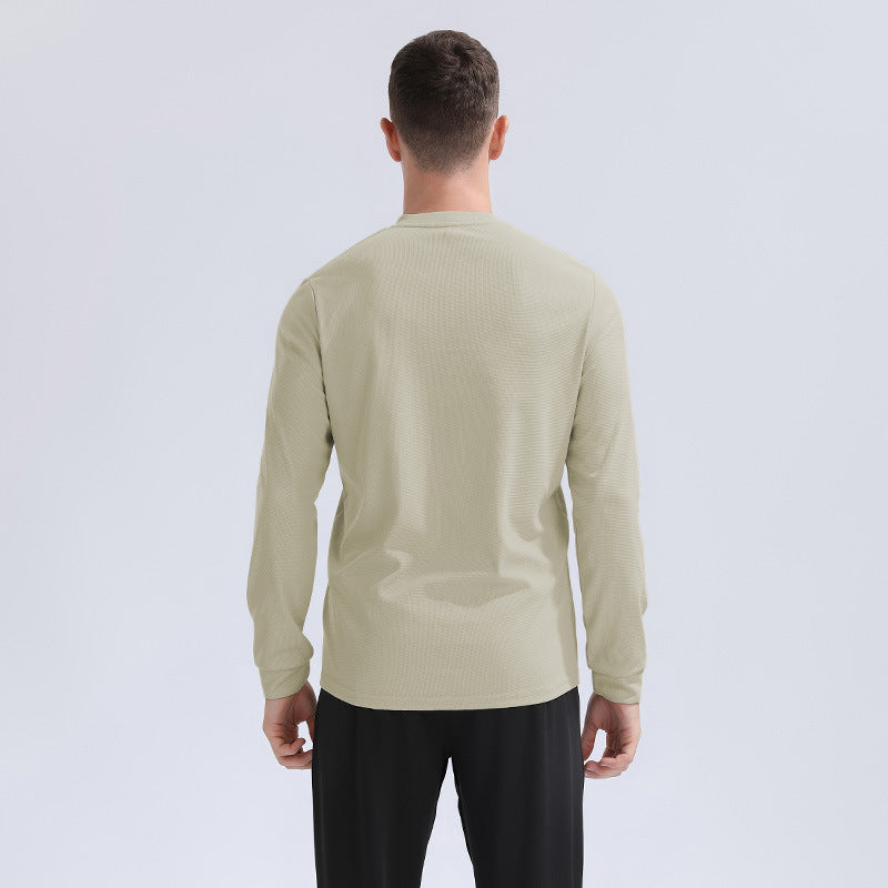 Mens Sports Workout 100%Polyester  Long Sleeve Shirt 9155 print logo 2