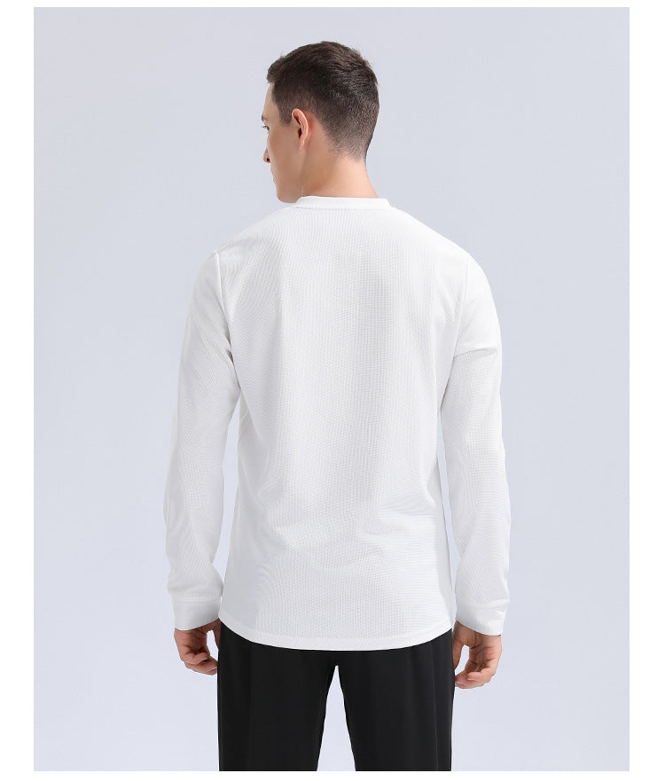 Mens Sports Workout 100%Polyester  Long Sleeve Shirt 9155 print logo 22