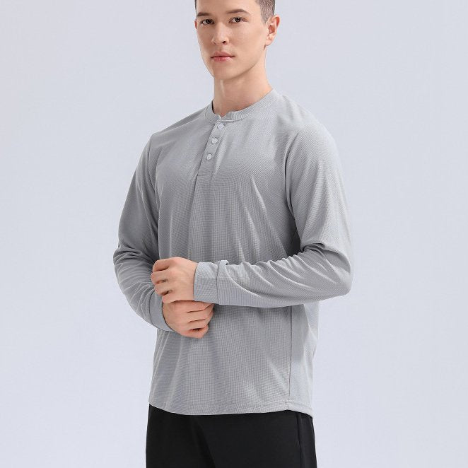 Mens Sports Workout 100%Polyester  Long Sleeve Shirt 9155 print logo 14