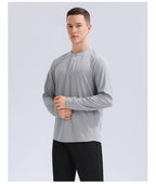 Mens Sports Workout 100%Polyester  Long Sleeve Shirt 9155 print logo 24