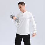 Mens Sports Workout 100%Polyester  Long Sleeve Shirt 9155 print logo 8