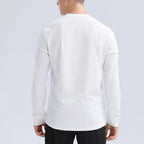 Mens Sports Workout 100%Polyester  Long Sleeve Shirt 9155 print logo 16