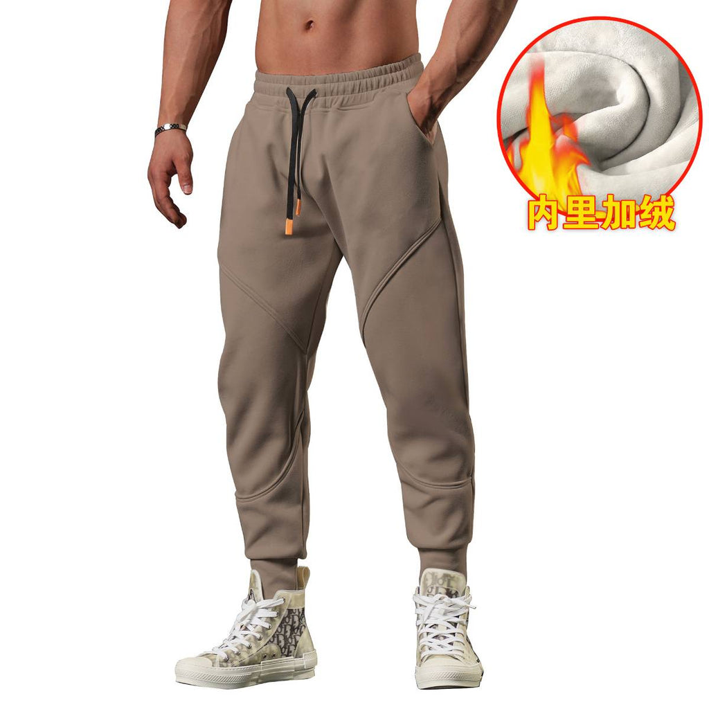 Mens Gym Fitness 70% cotton 30% polyester Pants A-224-fleece print logo 41