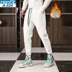 Mens Gym Fitness 70% cotton 30% polyester Pants A-224-fleece print logo 5