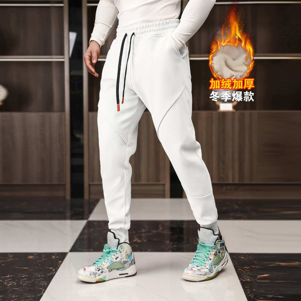 Mens Gym Fitness 70% cotton 30% polyester Pants A-224-fleece print logo 26