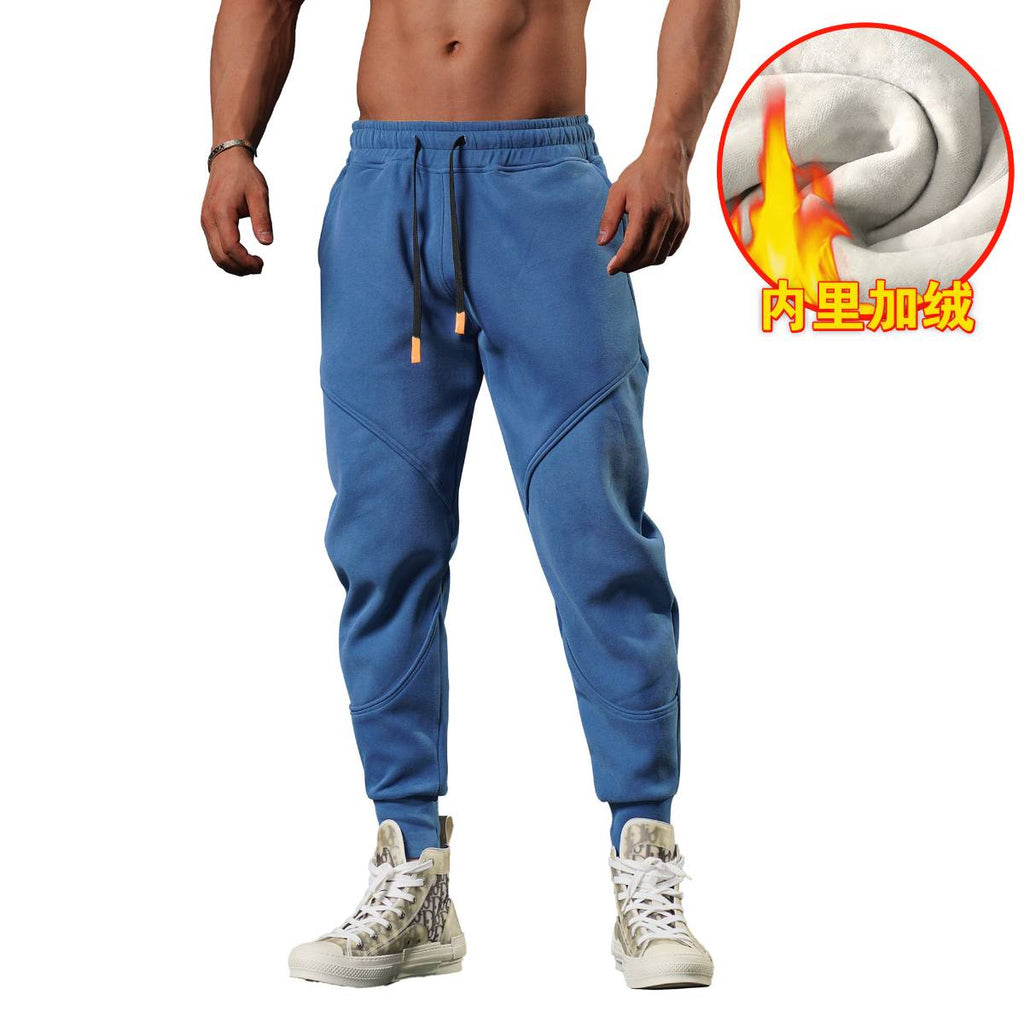 Mens Gym Fitness 70% cotton 30% polyester Pants A-224-fleece print logo 42