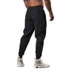 Mens Gym Fitness 70% cotton 30% polyester Pants A-224-fleece print logo 34