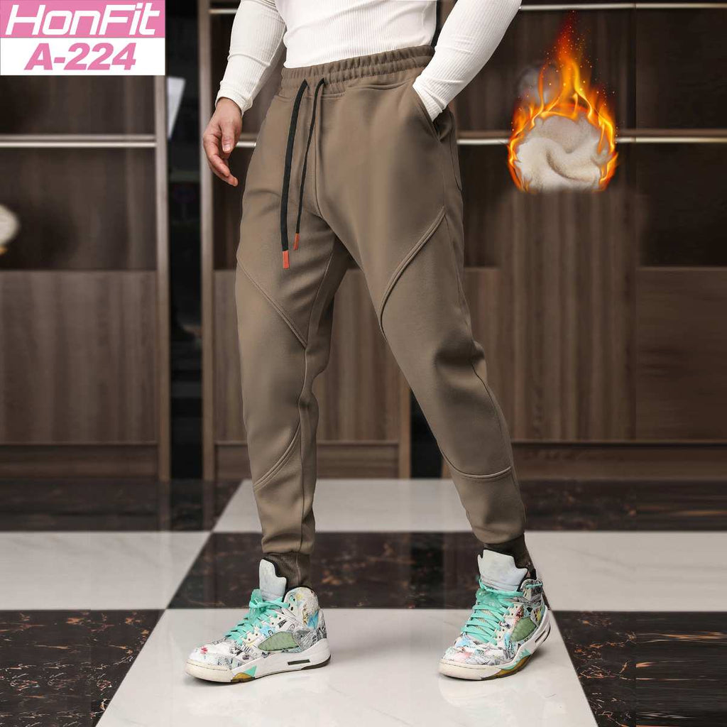 Mens Gym Fitness 70% cotton 30% polyester Pants A-224-fleece print logo 19