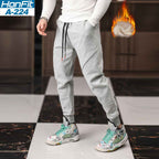 Mens Gym Fitness 70% cotton 30% polyester Pants A-224-fleece print logo 15