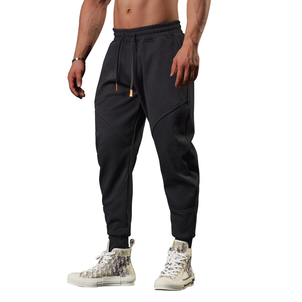 Mens Gym Fitness 70% cotton 30% polyester Pants A-224-fleece print logo 35