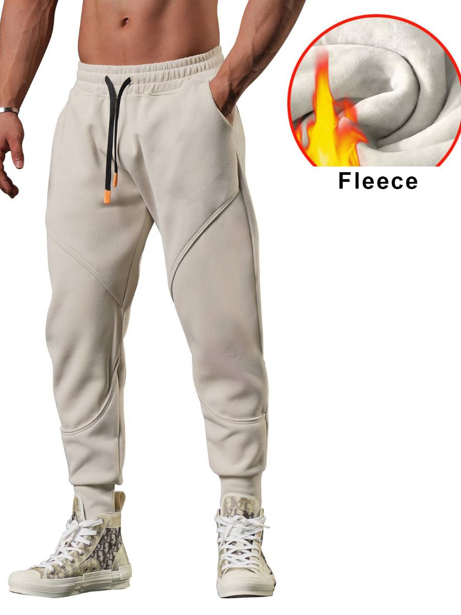 Mens Gym Fitness 70% cotton 30% polyester Pants A-224-fleece print logo 11