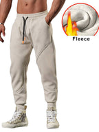 Mens Gym Fitness 70% cotton 30% polyester Pants A-224-fleece print logo 11