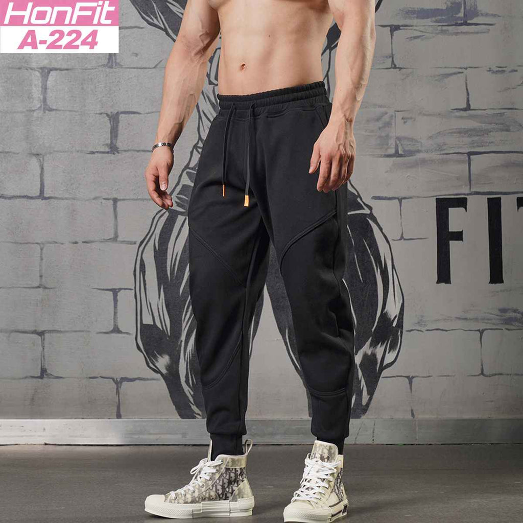 Mens Sports Fitness 70% cotton 30% polyester Pants A-224 print logo 13