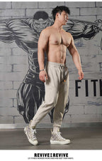 Mens Sports Fitness 70% cotton 30% polyester Pants A-224 print logo 37
