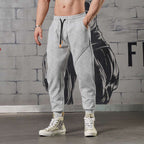 Mens Sports Fitness 70% cotton 30% polyester Pants A-224 print logo 25