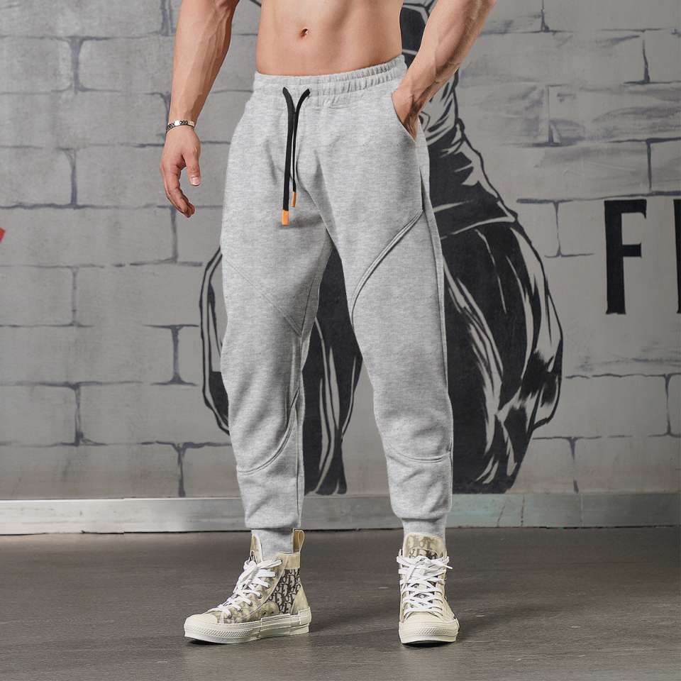Mens Sports Fitness 70% cotton 30% polyester Pants A-224 print logo 25