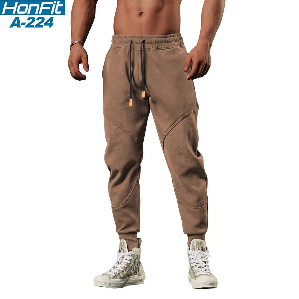 Mens Sports Fitness 70% cotton 30% polyester Pants A-224 print logo 9
