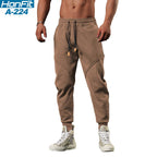 Mens Sports Fitness 70% cotton 30% polyester Pants A-224 print logo 9
