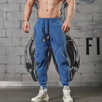 Mens Sports Fitness 70% cotton 30% polyester Pants A-224 print logo 45