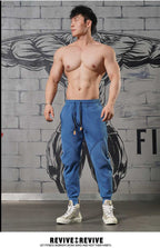 Mens Sports Fitness 70% cotton 30% polyester Pants A-224 print logo 46