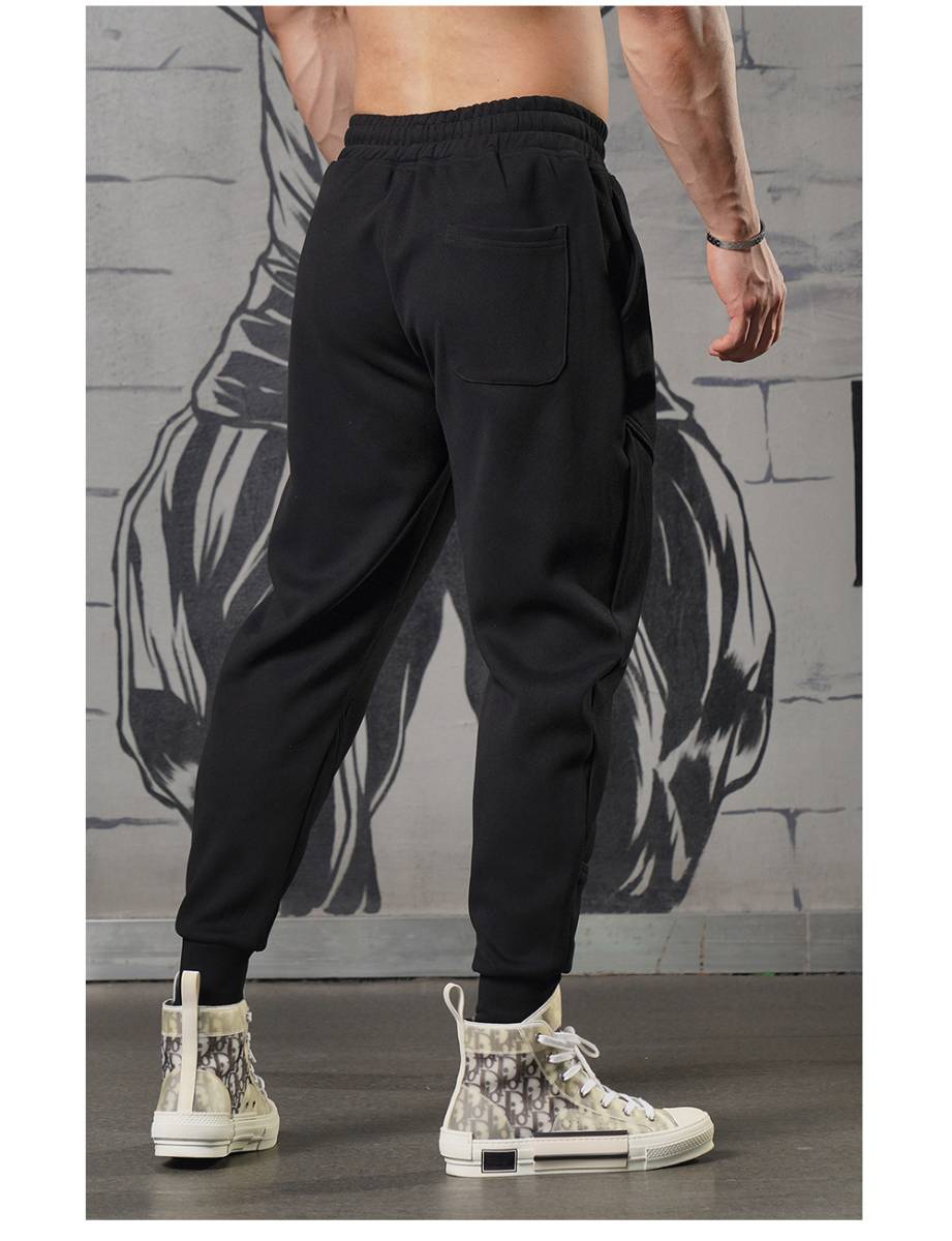 Mens Sports Fitness 70% cotton 30% polyester Pants A-224 print logo 42