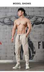 Mens Sports Fitness 70% cotton 30% polyester Pants A-224 print logo 30