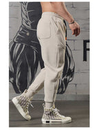 Mens Sports Fitness 70% cotton 30% polyester Pants A-224 print logo 34