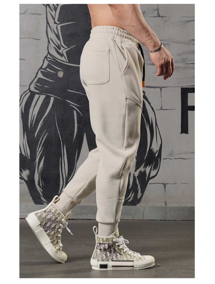 Mens Sports Fitness 70% cotton 30% polyester Pants A-224 print logo 34