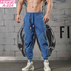 Mens Sports Fitness 70% cotton 30% polyester Pants A-224 print logo 10